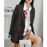 カフス ストライプポイント テーラードジャケット | Pumpkin  Port | 詳細画像16 