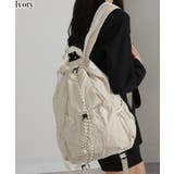 アイボリー | パソコン収納可能 多機能ポケット ナイロン リュックサック | Pumpkin  Port