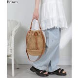 ブラウン | 巾着型 パピルス 2WAYショルダー バッグ | Pumpkin  Port