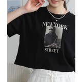 NEW YORK ロゴプリント ショート丈半袖Tシャツ | Pumpkin  Port | 詳細画像11 