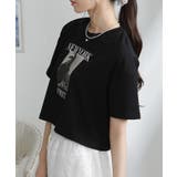 NEW YORK ロゴプリント ショート丈半袖Tシャツ | Pumpkin  Port | 詳細画像15 