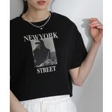 NEW YORK ロゴプリント ショート丈半袖Tシャツ | Pumpkin  Port | 詳細画像16 