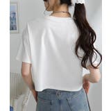 NEW YORK ロゴプリント ショート丈半袖Tシャツ | Pumpkin  Port | 詳細画像6 