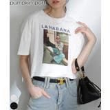 GIRL プリント ショート丈 半袖Tシャツ | Pumpkin  Port | 詳細画像1 