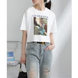 GIRL プリント ショート丈 半袖Tシャツ | Pumpkin  Port | 詳細画像9 