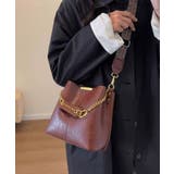 チェーンチャーム付 柄ベルト ショルダー | Pumpkin Port | 詳細画像1