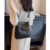 ブラック×ブラック(ダイヤ柄) | チェーンチャーム付 フェイクレザー ショルダーBAG | Pumpkin Port