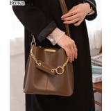 ブラウン(無地) | チェーンチャーム付 フェイクレザー ショルダーBAG | Pumpkin Port