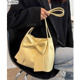 イエロー | フェイクレザー リボン トートBAG | Pumpkin Port