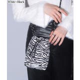 ブラック/ホワイト | ビジュー付き ミニサコッシュ ショルダーバッグ | Pumpkin Port