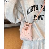 ピンク | ビジュー付き ミニサコッシュ ショルダーバッグ | Pumpkin Port