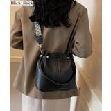 ブラック/ブラック | 柄ベルト ゴールドビット ショルダーバッグ | Pumpkin  Port