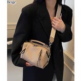 ベージュ | サイドWZIP 5ポケット 2WAY 太ベルト ショルダーバッグ | Pumpkin  Port