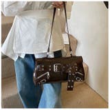 太ベルトデザイン 横長 ボストンショルダーバッグ | Pumpkin Port | 詳細画像12