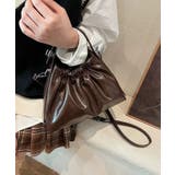ギャザー巾着タイプ スクエアショルダーBAG | Pumpkin  Port | 詳細画像11 
