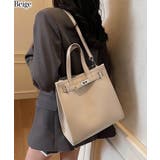 ベージュ | バックルベルト デザイン 縦長 | Pumpkin Port