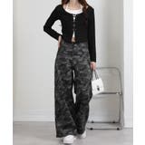 迷彩柄ワイド ルーズパンツ | Pumpkin Port | 詳細画像3