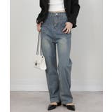 ダブルフロントポケット デニムワイドパンツ | Pumpkin Port | 詳細画像10