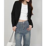 ダブルフロントポケット デニムワイドパンツ | Pumpkin Port | 詳細画像11