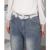 レースウエスト ジルコン付 デニムパンツ | Pumpkin Port | 詳細画像14