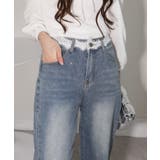 レースウエスト ジルコン付 デニムパンツ | Pumpkin Port | 詳細画像3