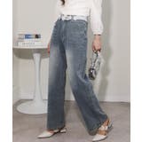 レースウエスト ジルコン付 デニムパンツ | Pumpkin Port | 詳細画像5