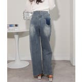 レースウエスト ジルコン付 デニムパンツ | Pumpkin Port | 詳細画像8