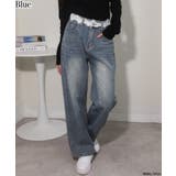 ブルー | レースウエスト ジルコン付 デニムパンツ | Pumpkin Port