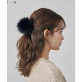 ブラック | ファーヘアゴム | Pumpkin  Port