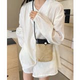 パールボタン ジュート素材 サコッシュバッグ | Pumpkin  Port | 詳細画像2 