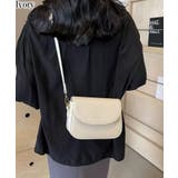 アイボリー | ロゴポイント ラウンド型フラップショルダーバッグ | Pumpkin  Port