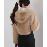 フード付き 毛足長フェイクファー ショート丈 ジップアップ ブルゾン | Pumpkin  Port | 詳細画像19 