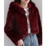 フード付き 毛足長フェイクファー ショート丈 ジップアップ ブルゾン | Pumpkin  Port | 詳細画像2 