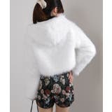 フード付き 毛足長フェイクファー ショート丈 ジップアップ ブルゾン | Pumpkin  Port | 詳細画像30 