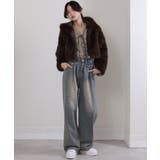 フード付き 毛足長フェイクファー ショート丈 ジップアップ ブルゾン | Pumpkin  Port | 詳細画像34 