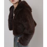 フード付き 毛足長フェイクファー ショート丈 ジップアップ ブルゾン | Pumpkin  Port | 詳細画像35 