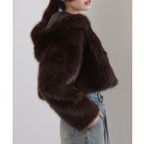 フード付き 毛足長フェイクファー ショート丈 ジップアップ ブルゾン | Pumpkin  Port | 詳細画像36 