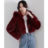 フード付き 毛足長フェイクファー ショート丈 ジップアップ ブルゾン | Pumpkin  Port | 詳細画像4 