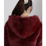 フード付き 毛足長フェイクファー ショート丈 ジップアップ ブルゾン | Pumpkin  Port | 詳細画像45 