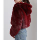 フード付き 毛足長フェイクファー ショート丈 ジップアップ ブルゾン | Pumpkin  Port | 詳細画像8 