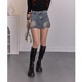 フェイクスカート デニムショートパンツ | Pumpkin Port | 詳細画像2