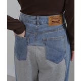 BACK スウェット切替 デニムパンツ | Pumpkin  Port | 詳細画像16 