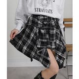 フェイクレイヤード シャツデザイン チェック柄ミニスカート（インパン付） | Pumpkin  Port | 詳細画像10 