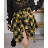 フェイクレイヤード シャツデザイン チェック柄ミニスカート（インパン付） | Pumpkin  Port | 詳細画像2 