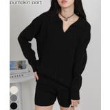 2点上下セット ケーブルニットトップス+ショートパンツ | Pumpkin  Port | 詳細画像1 