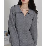 2点上下セット ケーブルニットトップス+ショートパンツ | Pumpkin  Port | 詳細画像12 