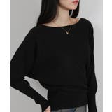 ボートネック ドルマンスリーブニットソートップス | Pumpkin  Port | 詳細画像12 