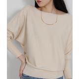 ボートネック ドルマンスリーブニットソートップス | Pumpkin  Port | 詳細画像2 