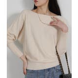 ボートネック ドルマンスリーブニットソートップス | Pumpkin  Port | 詳細画像3 