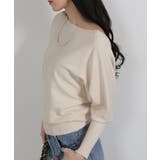 ボートネック ドルマンスリーブニットソートップス | Pumpkin  Port | 詳細画像4 